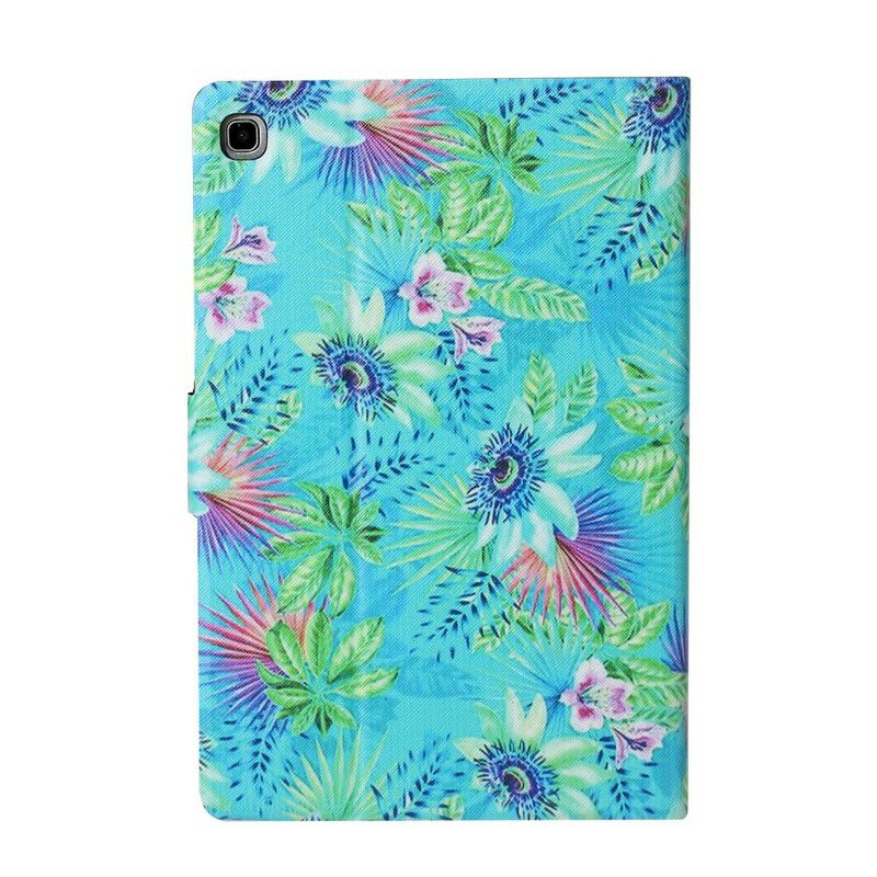 Flip Cover Samsung Galaxy Tab S6 Lite Blomster Og Blade