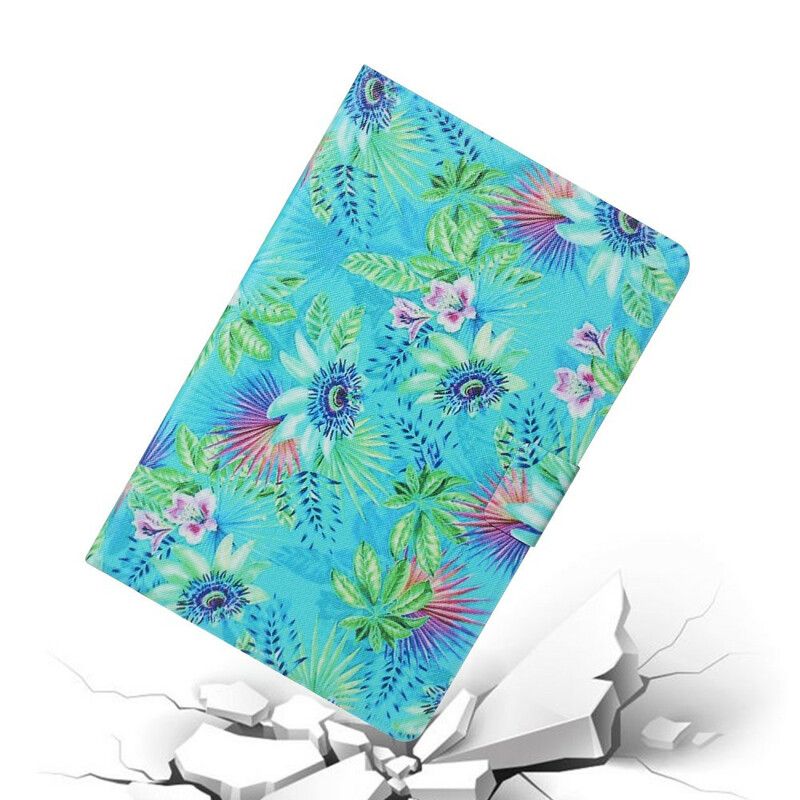 Flip Cover Samsung Galaxy Tab S6 Lite Blomster Og Blade