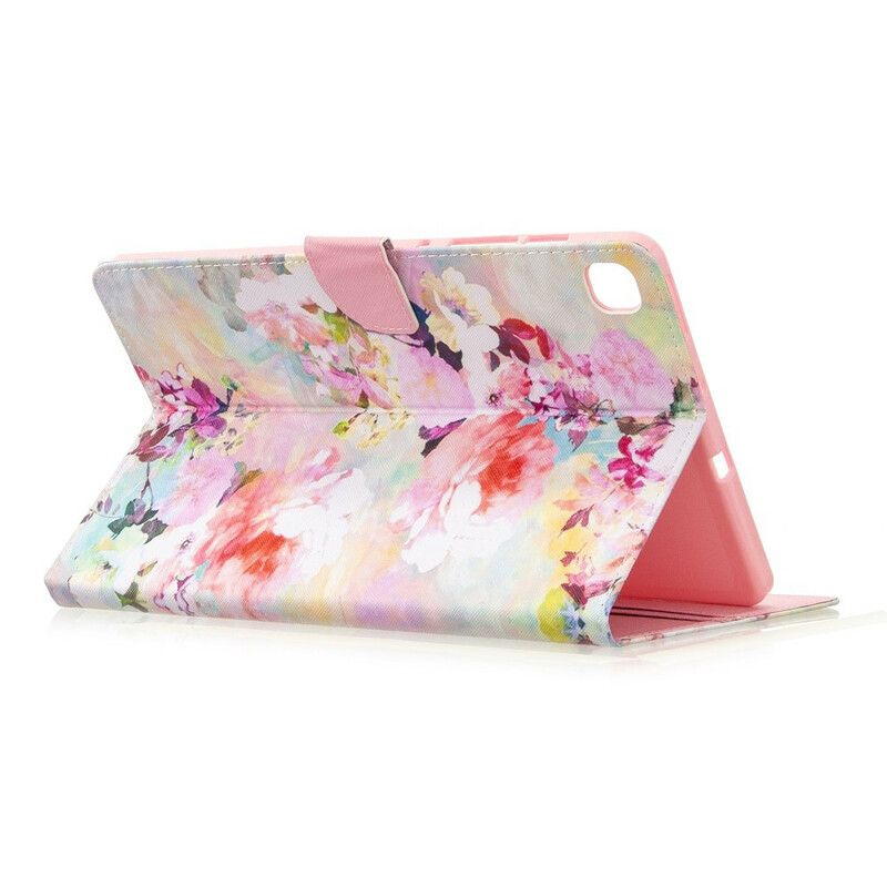 Flip Cover Samsung Galaxy Tab S6 Lite Blomsterserie