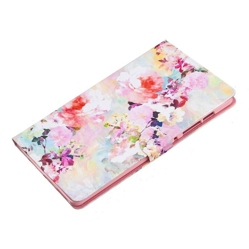 Flip Cover Samsung Galaxy Tab S6 Lite Blomsterserie