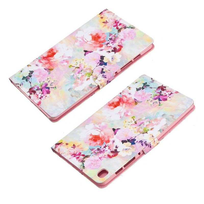 Flip Cover Samsung Galaxy Tab S6 Lite Blomsterserie