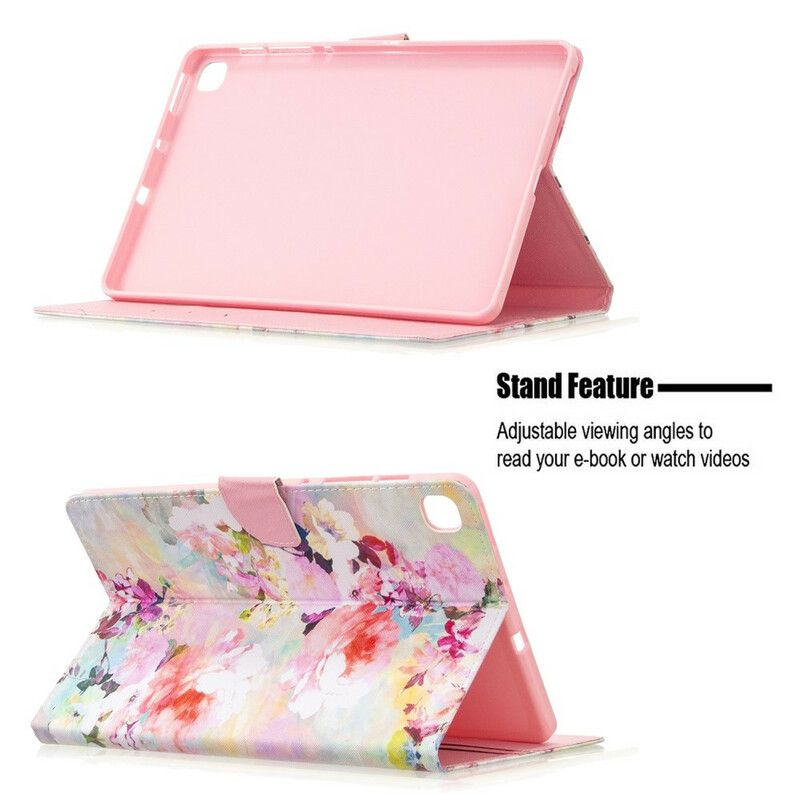 Flip Cover Samsung Galaxy Tab S6 Lite Blomsterserie