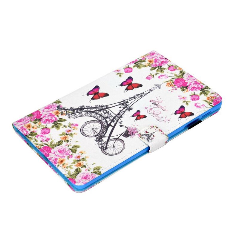 Flip Cover Samsung Galaxy Tab S6 Lite Eiffeltårnets Cykel