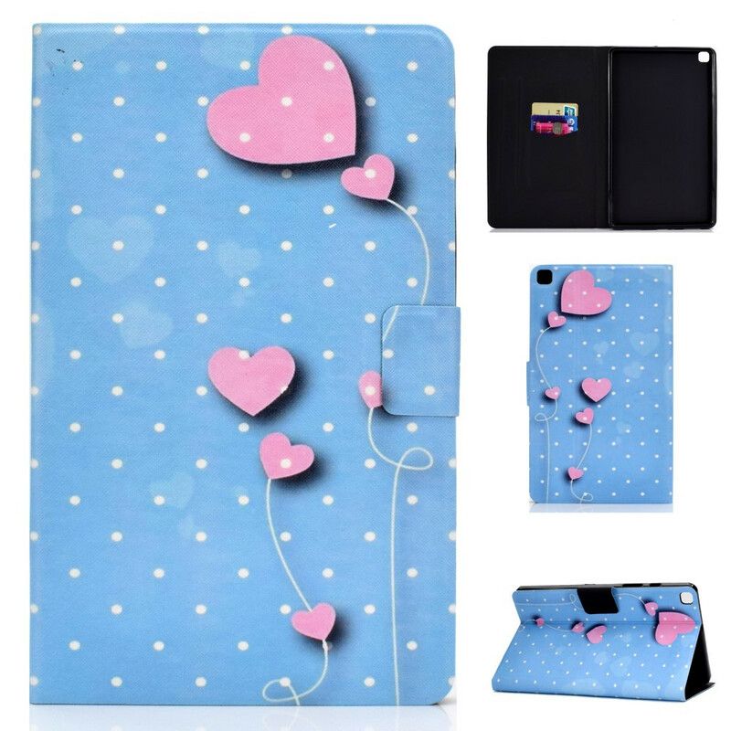 Flip Cover Samsung Galaxy Tab S6 Lite Hjerteballoner