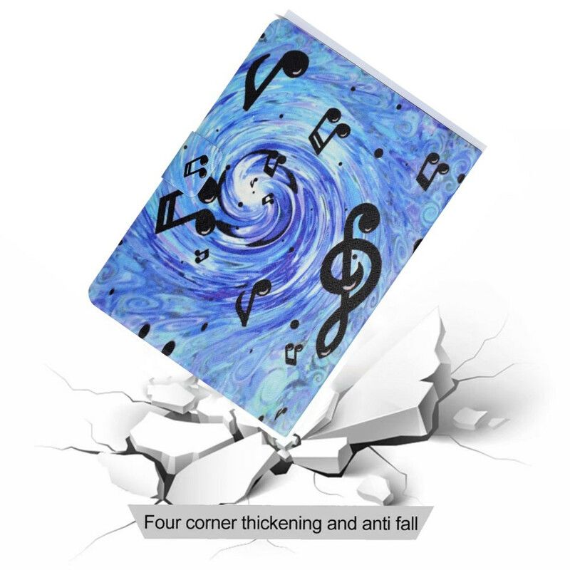 Flip Cover Samsung Galaxy Tab S6 Lite Musiknoter