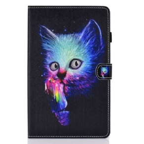 Flip Cover Samsung Galaxy Tab S6 Lite Psycho Cat