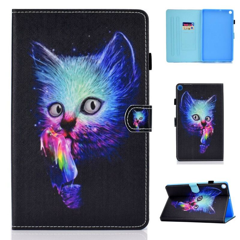 Flip Cover Samsung Galaxy Tab S6 Lite Psycho Cat