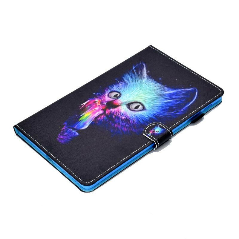 Flip Cover Samsung Galaxy Tab S6 Lite Psycho Cat