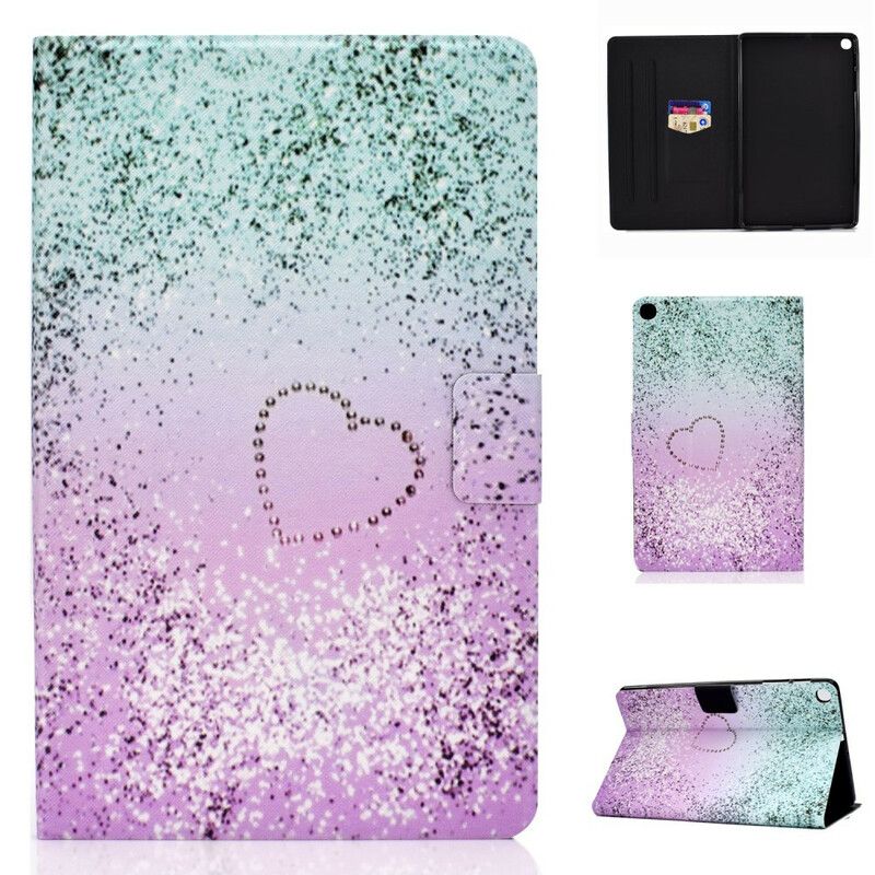 Flip Cover Samsung Galaxy Tab S6 Lite Skinnende Pailletter