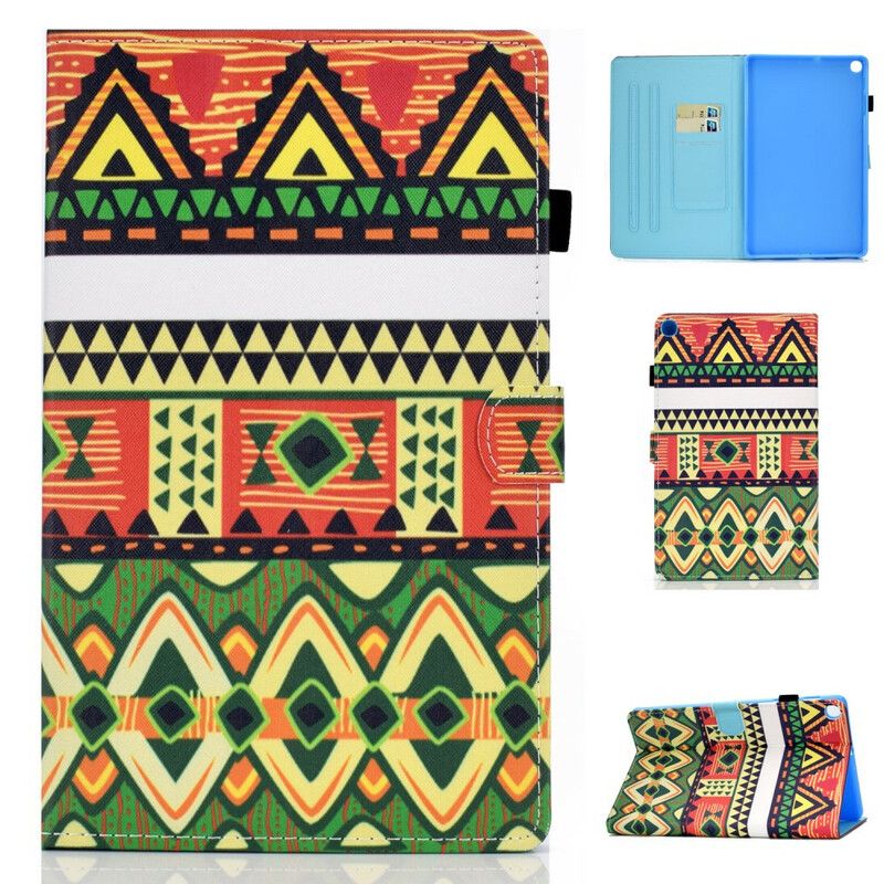 Læder Cover Samsung Galaxy Tab S6 Lite Aztec