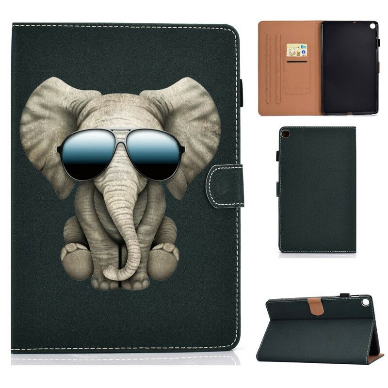 Læder Cover Samsung Galaxy Tab S6 Lite Elefant Inkognito