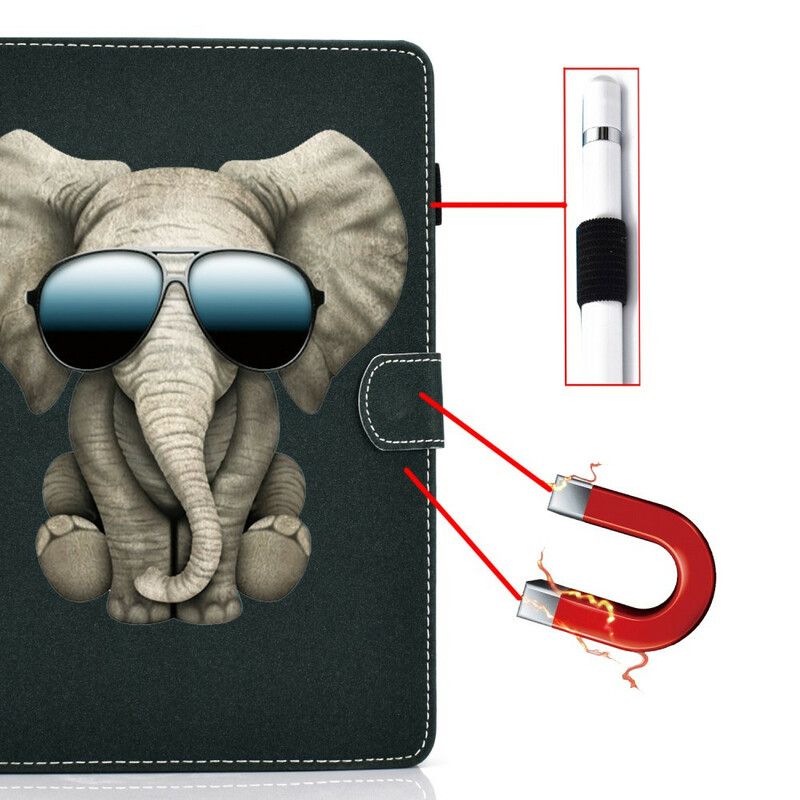 Læder Cover Samsung Galaxy Tab S6 Lite Elefant Inkognito