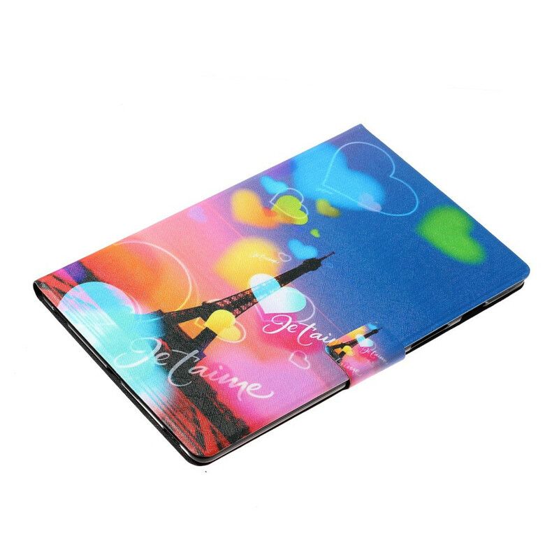 Læder Cover Samsung Galaxy Tab S6 Lite Paris Jeg Elsker Dig