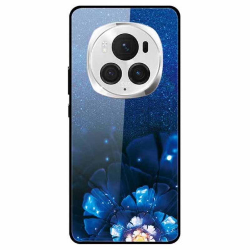 Cover Honor Magic 6 Pro Telefon Etui Blåhorn Hærdet Glas