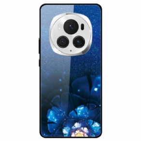 Cover Honor Magic 6 Pro Telefon Etui Blåhorn Hærdet Glas