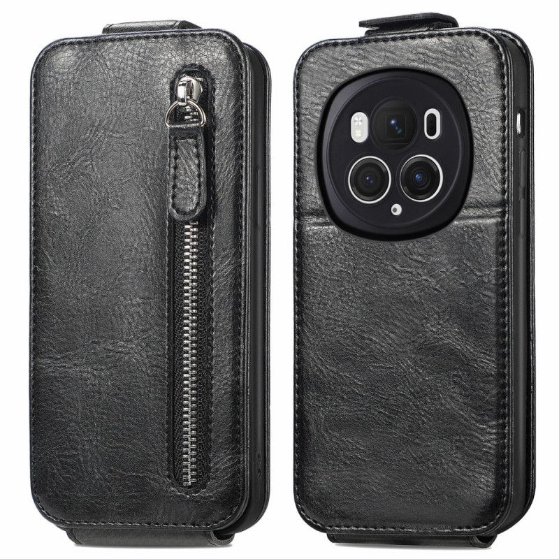 Læder Cover Honor Magic 6 Pro Telefon Etui Lodret Flap Møntpung