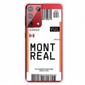 Cover Samsung Galaxy S21 Ultra 5G Boardingkort Til Montreal