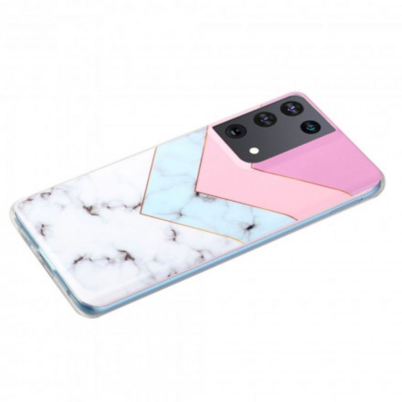 Cover Samsung Galaxy S21 Ultra 5G Farverig Glamourmarmor