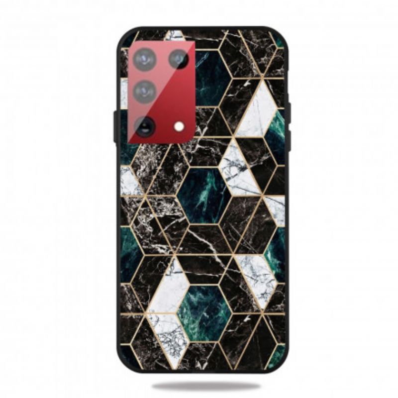 Cover Samsung Galaxy S21 Ultra 5G Farvet Geometrisk Marmor