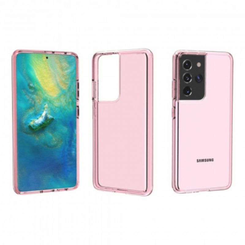 Cover Samsung Galaxy S21 Ultra 5G Farvet Transparent