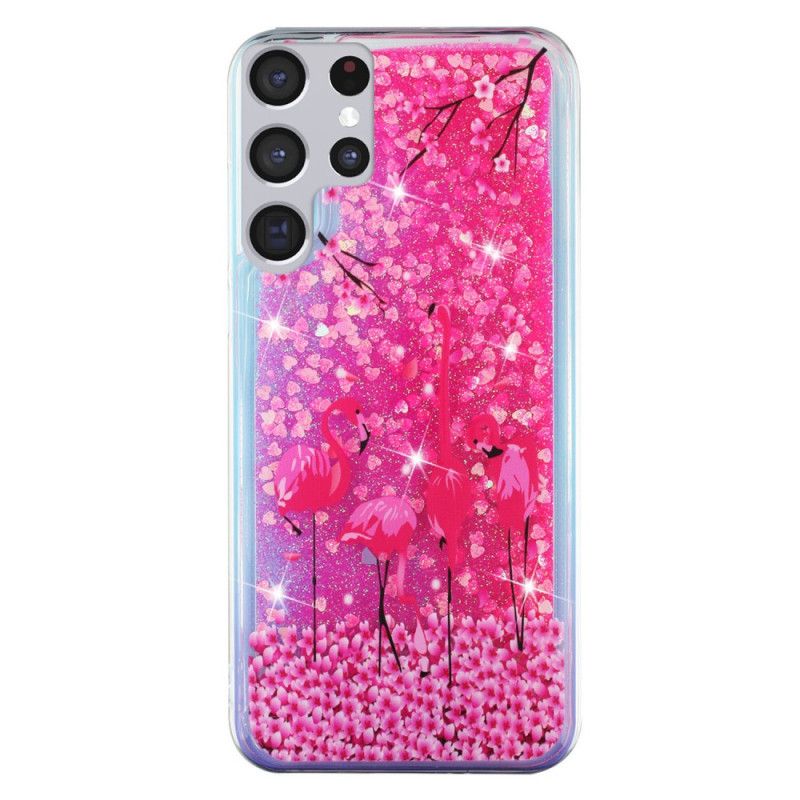 Cover Samsung Galaxy S21 Ultra 5G Flamingo Pailletter