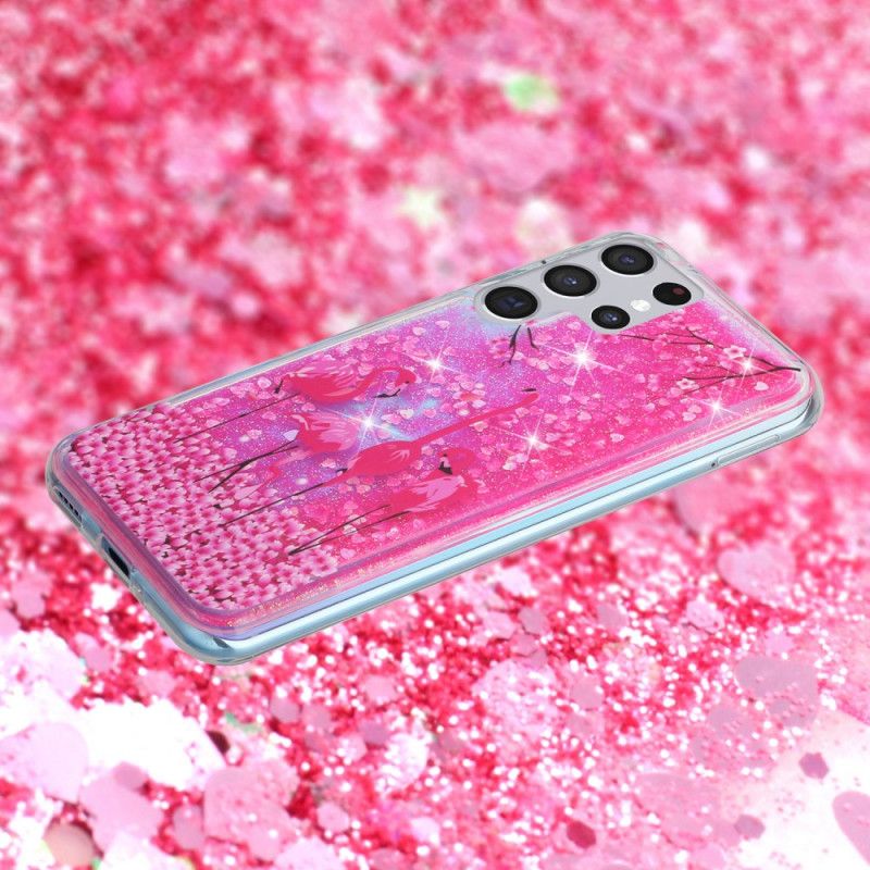 Cover Samsung Galaxy S21 Ultra 5G Flamingo Pailletter