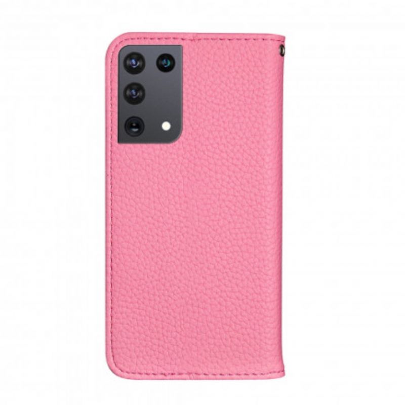 Cover Samsung Galaxy S21 Ultra 5G Flip Cover Ultra Chic Litchi Imiteret Læder