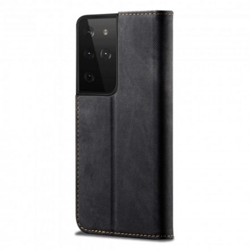 Cover Samsung Galaxy S21 Ultra 5G Flip Cover Denimstof