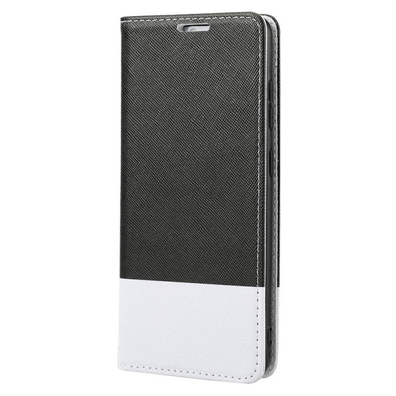 Cover Samsung Galaxy S21 Ultra 5G Flip Cover Tekstureret Tofarvet Kunstlæder