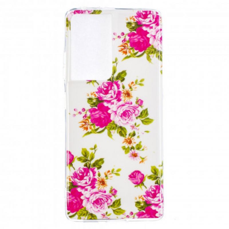 Cover Samsung Galaxy S21 Ultra 5G Fluorescerende Frihedsblomster