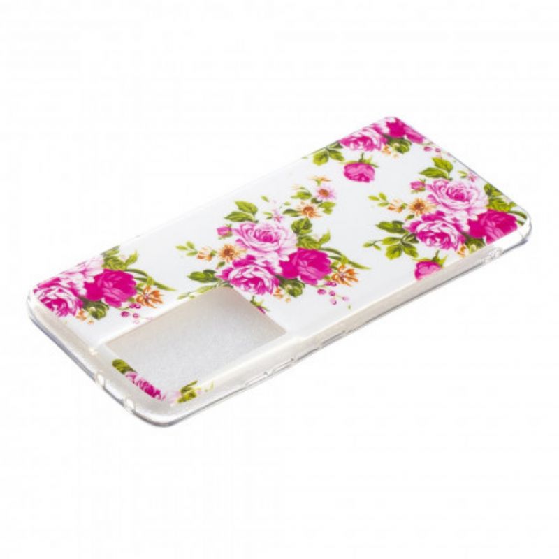 Cover Samsung Galaxy S21 Ultra 5G Fluorescerende Frihedsblomster