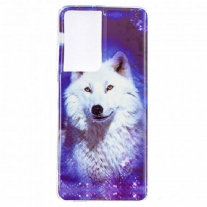 Cover Samsung Galaxy S21 Ultra 5G Fluorescerende Wolf Series