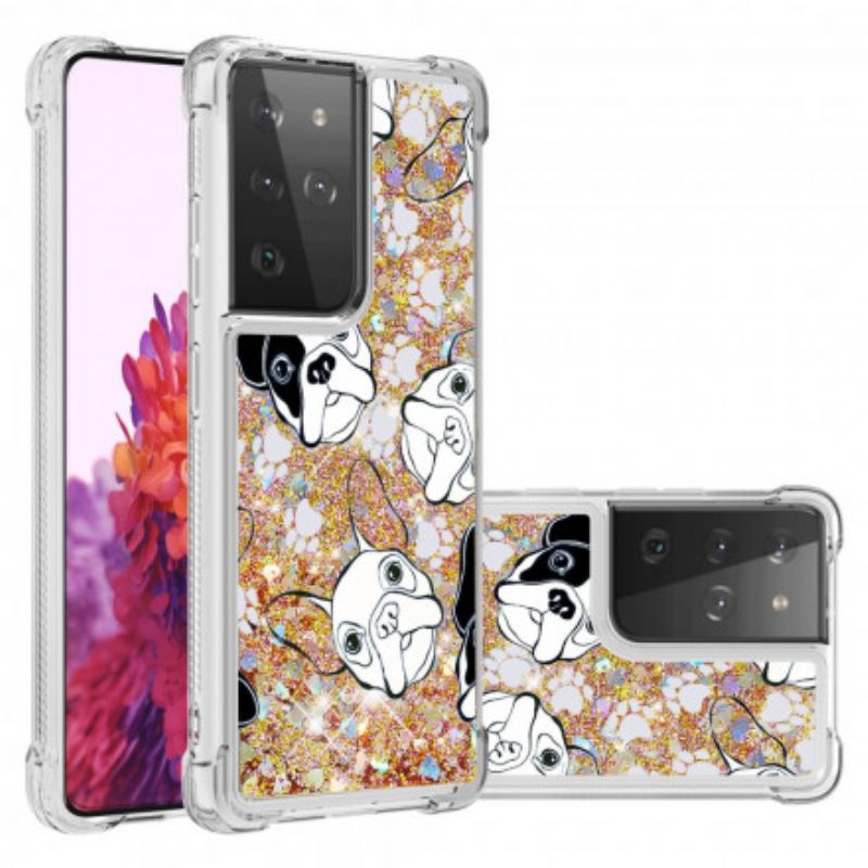 Cover Samsung Galaxy S21 Ultra 5G Hr Glitter Dog