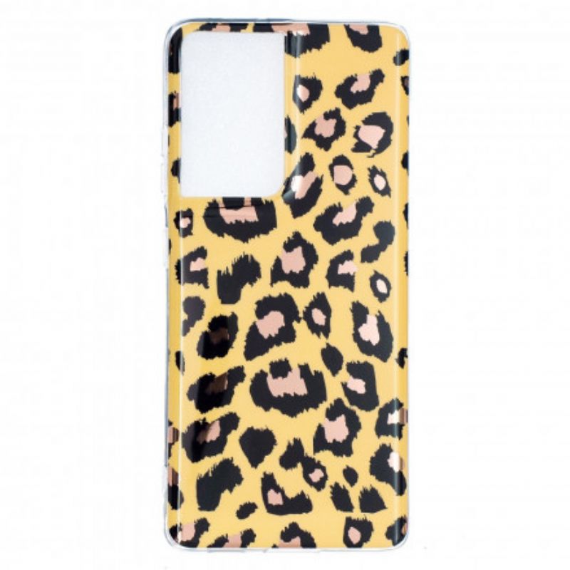 Cover Samsung Galaxy S21 Ultra 5G Marmor I Leopardstil