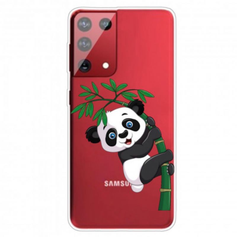 Cover Samsung Galaxy S21 Ultra 5G Panda På Bambus