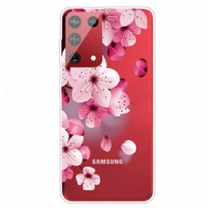 Cover Samsung Galaxy S21 Ultra 5G Små Lyserøde Blomster