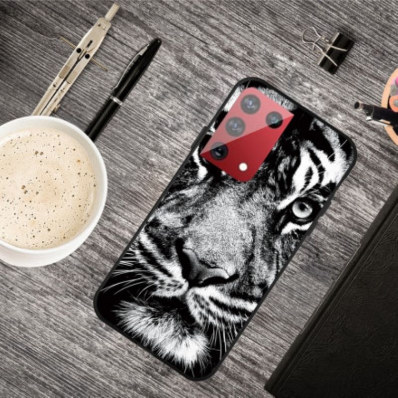 Cover Samsung Galaxy S21 Ultra 5G Sort Og Hvid Tiger