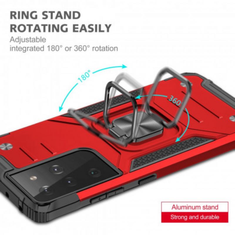 Cover Samsung Galaxy S21 Ultra 5G Stærk Aftagelig Ring