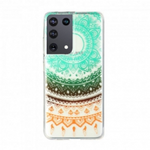 Cover Samsung Galaxy S21 Ultra 5G Transparent Blomster Mandala