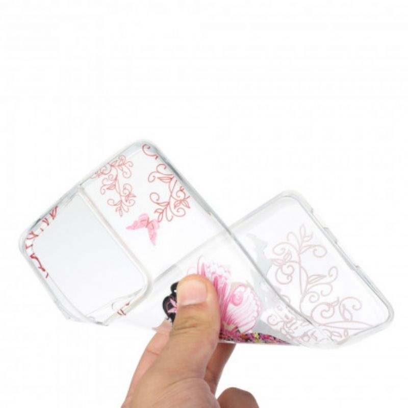 Cover Samsung Galaxy S21 Ultra 5G Transparent Blomsterfe