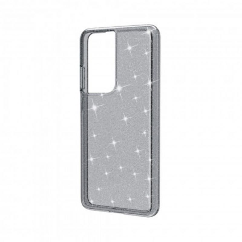 Cover Samsung Galaxy S21 Ultra 5G Transparente Pailletter