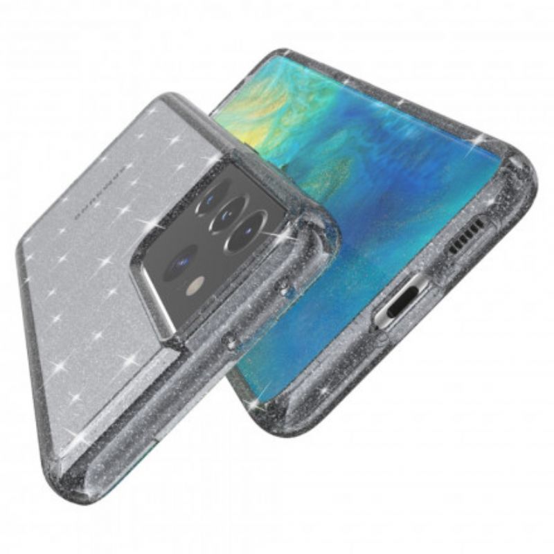 Cover Samsung Galaxy S21 Ultra 5G Transparente Pailletter