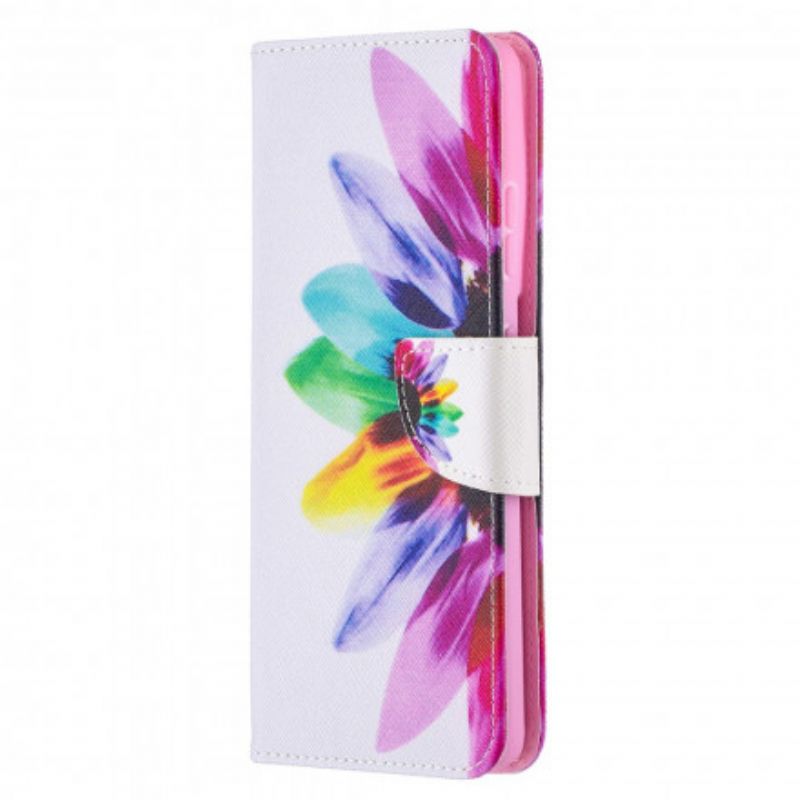 Flip Cover Samsung Galaxy S21 Ultra 5G Akvarelblomst