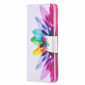 Flip Cover Samsung Galaxy S21 Ultra 5G Akvarelblomst