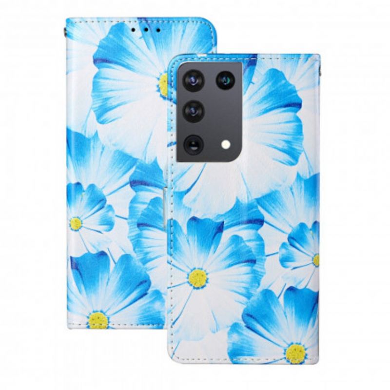 Flip Cover Samsung Galaxy S21 Ultra 5G Blomstergalskab