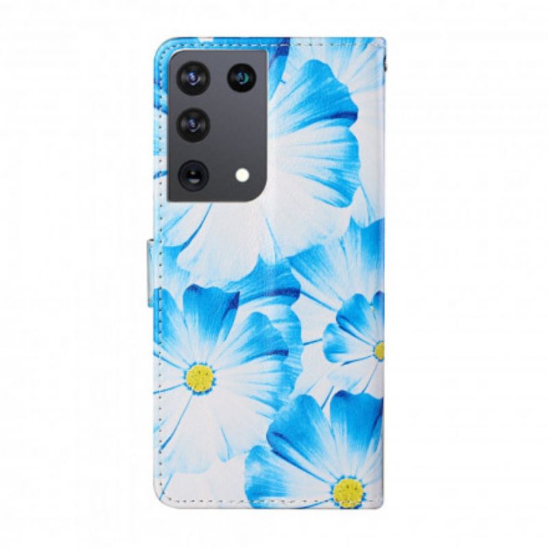 Flip Cover Samsung Galaxy S21 Ultra 5G Blomstergalskab