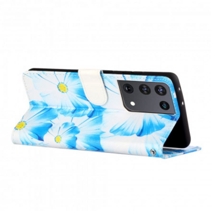 Flip Cover Samsung Galaxy S21 Ultra 5G Blomstergalskab