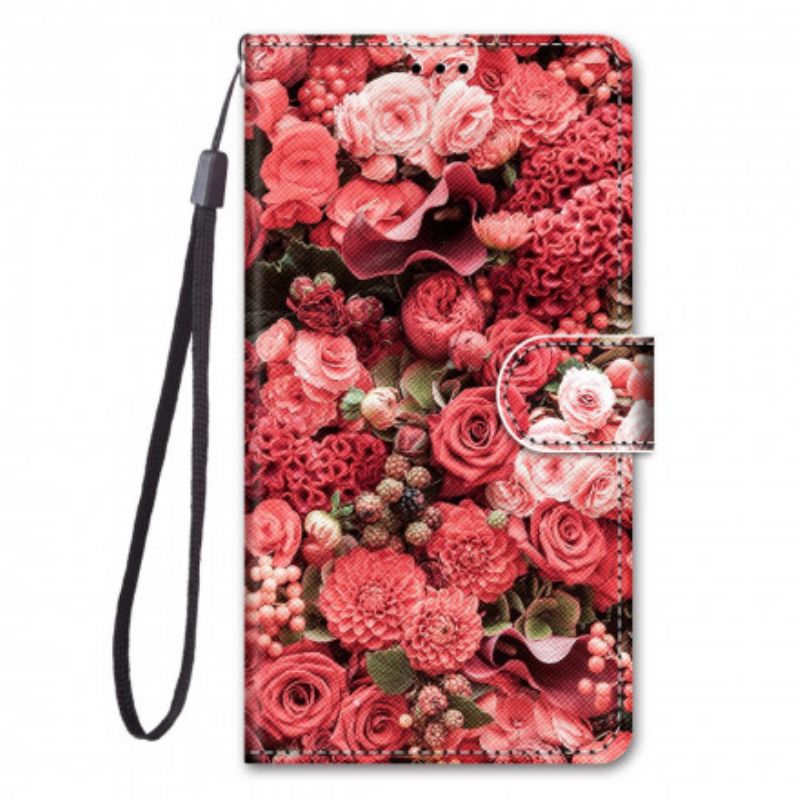 Flip Cover Samsung Galaxy S21 Ultra 5G Blomsterromantik