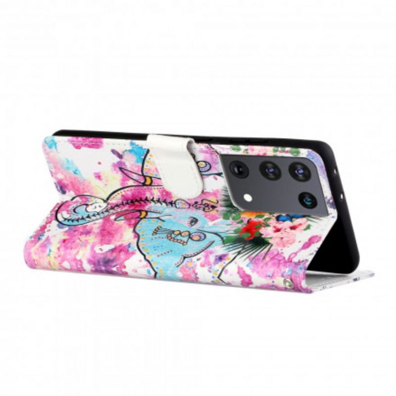 Flip Cover Samsung Galaxy S21 Ultra 5G Elefantkonge