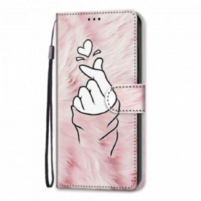 Flip Cover Samsung Galaxy S21 Ultra 5G Fingerhjerte